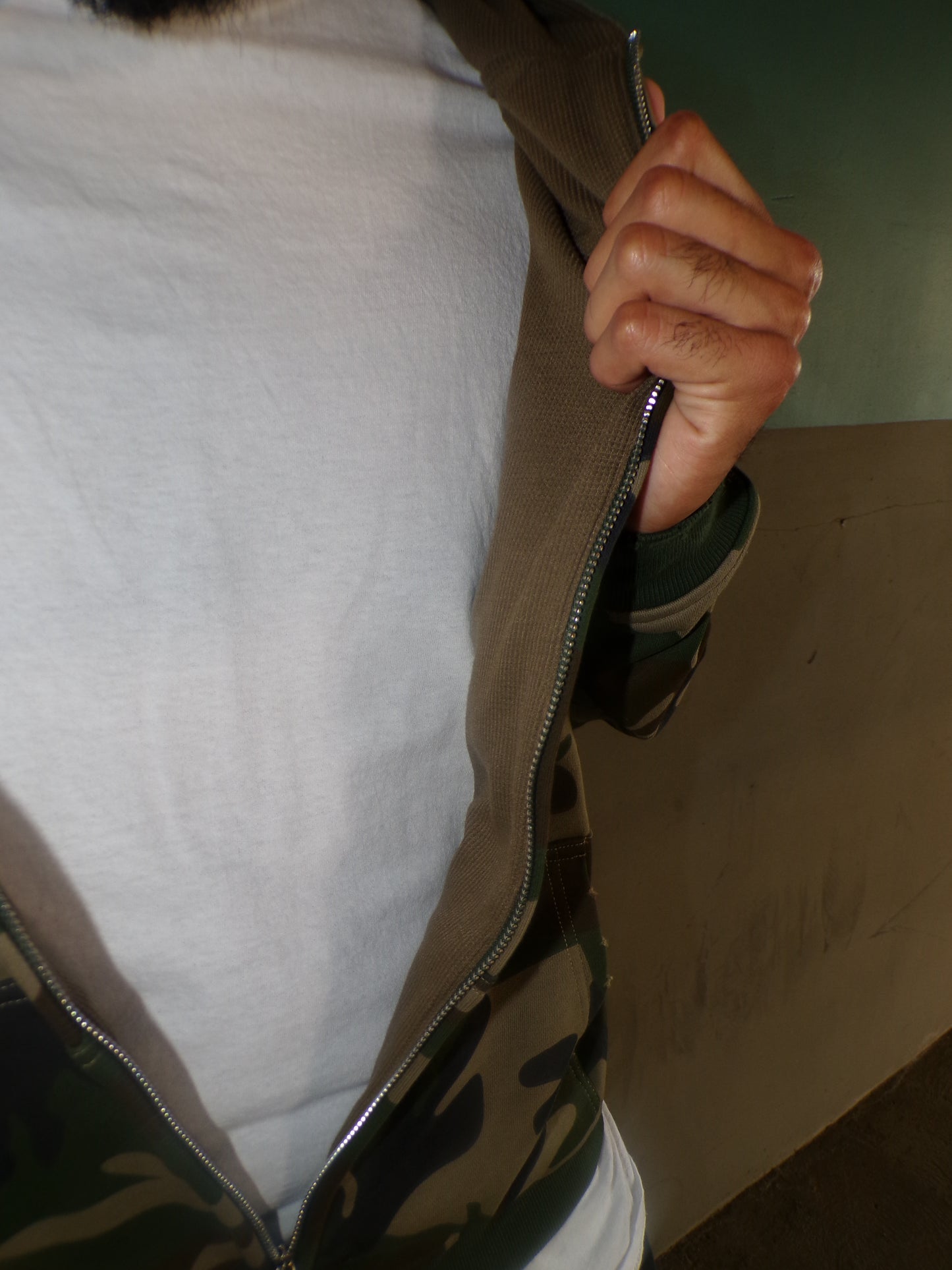 CAMO THERMAL LINED ZIP-UP