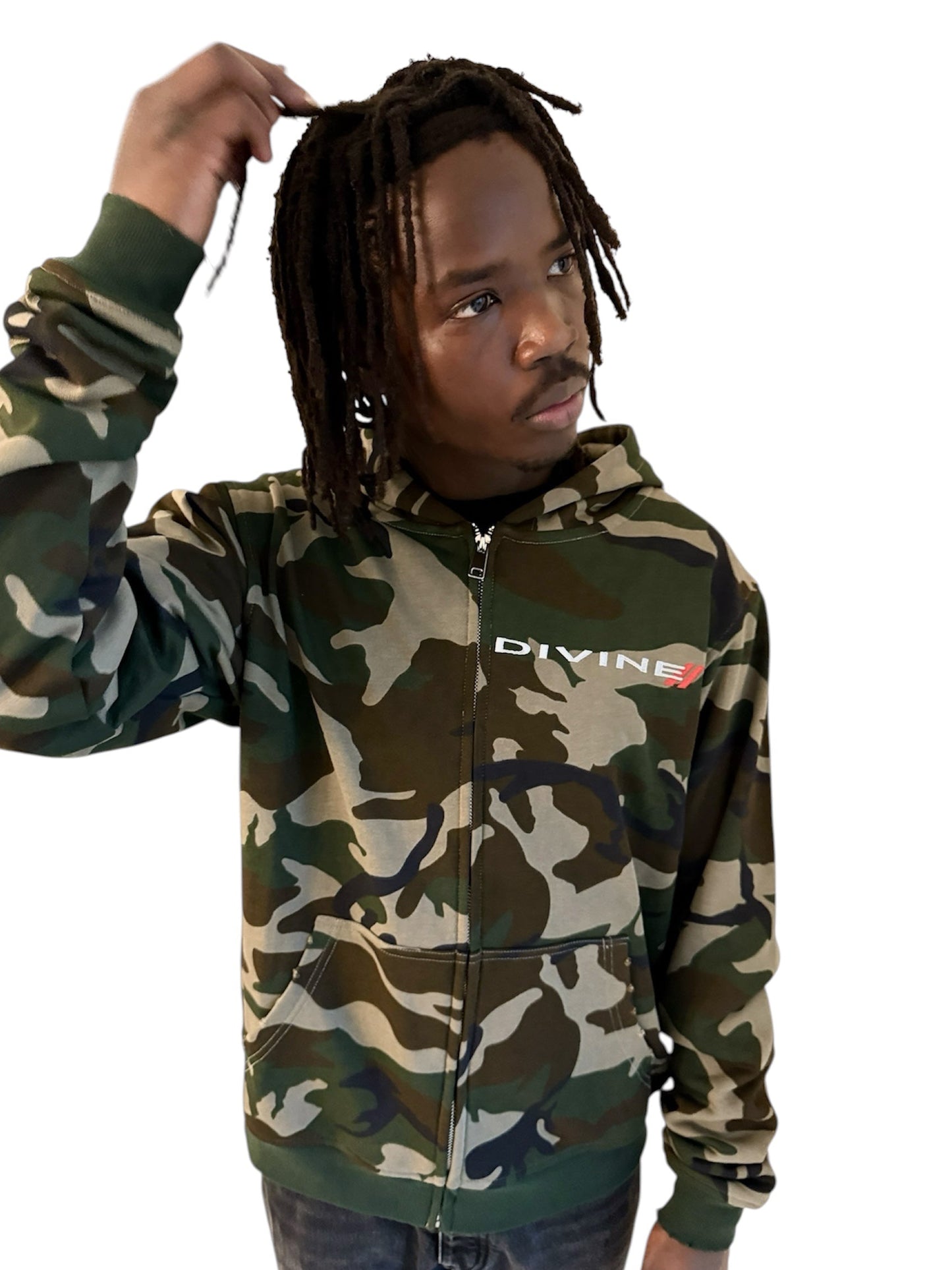 CAMO THERMAL LINED ZIP-UP